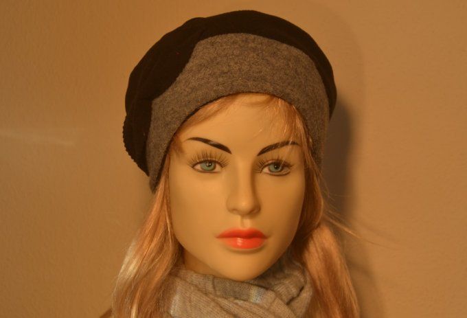 Bonnet 15-6021 bleu roy eet 15-6000 gris noir