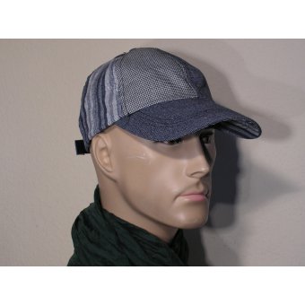 Casquette BaseBall lecci marine et MASO écossais gris