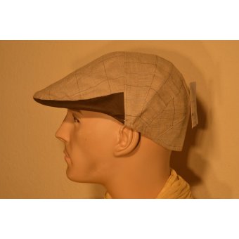 Casquette POSITANO motif bleu et  LINO BRAD PITT beige