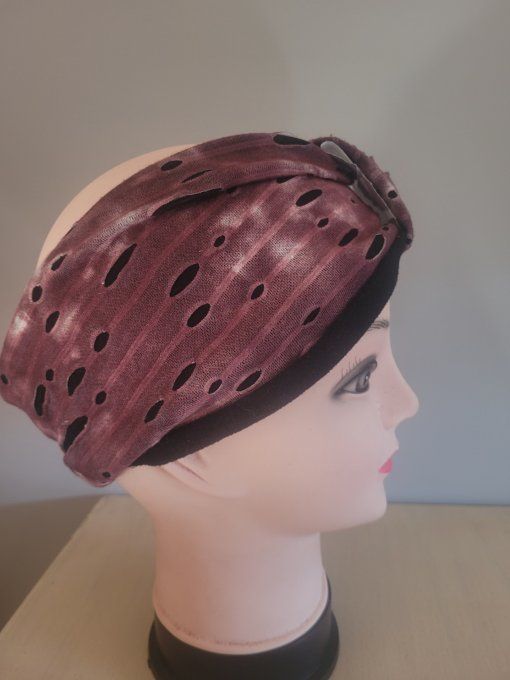 Bandeau DALLY  vert et DESTRY noir et 20312 rose