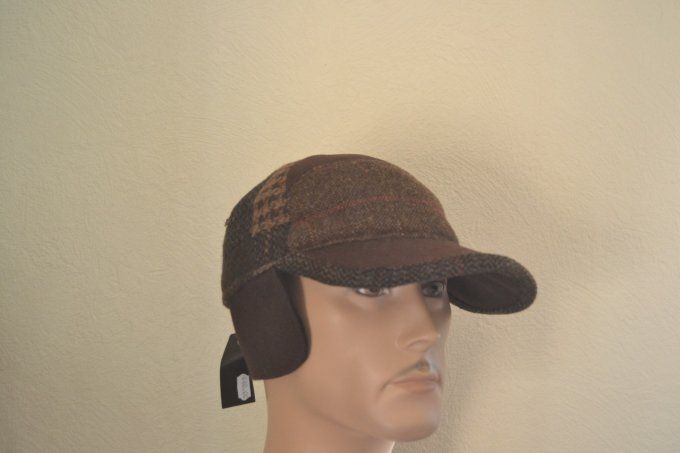 Casquette HELIX Wintex gris et Baseball patch marron cache oreille