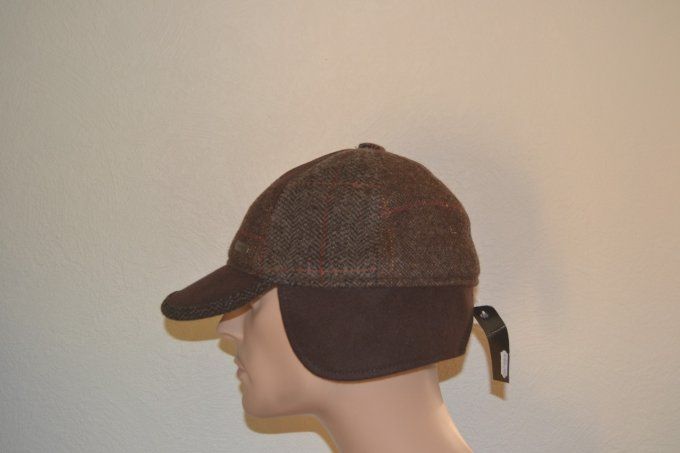 Casquette HELIX Wintex gris et Baseball patch marron cache oreille