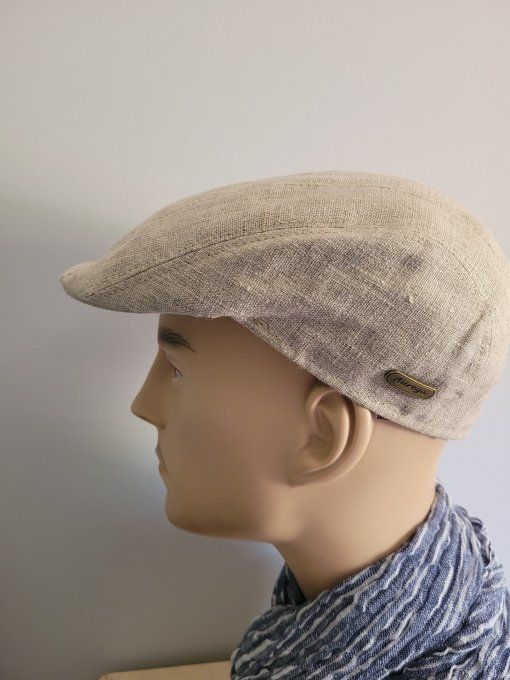 Casquette TOLEDO lin bic  beige/kaki et BRESCIA lin moutarde + brique + grege
