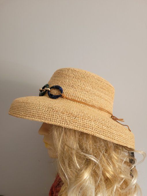 Capeline ELENA raphia crochet fino 