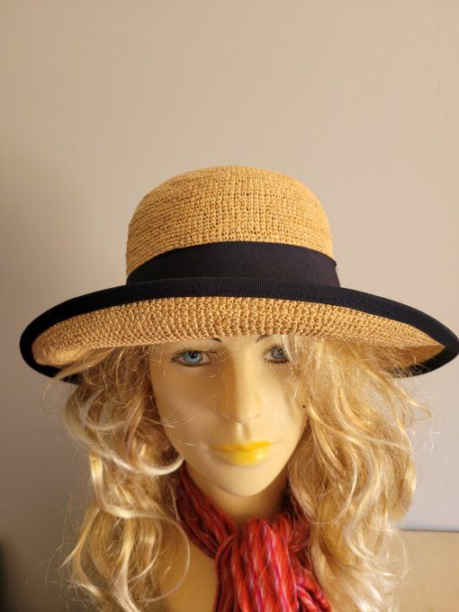 Capeline ELENA raphia crochet fino et ELSA raphia crochet