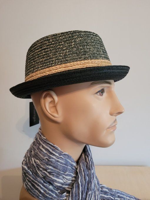 chapeau JONES  noir/steppe et noir/miel
