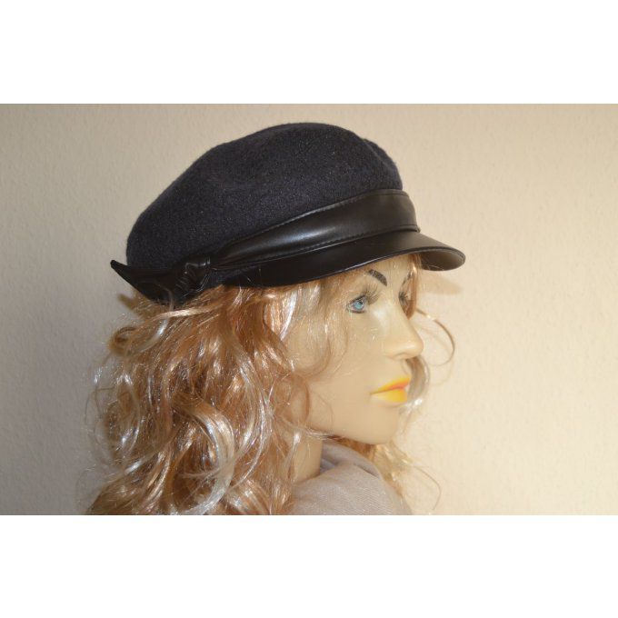 CHAPEAU FEMME en VELOURS doublé POLAIRE - Coloris rose tendre et gris  souris - Pom'Grignote