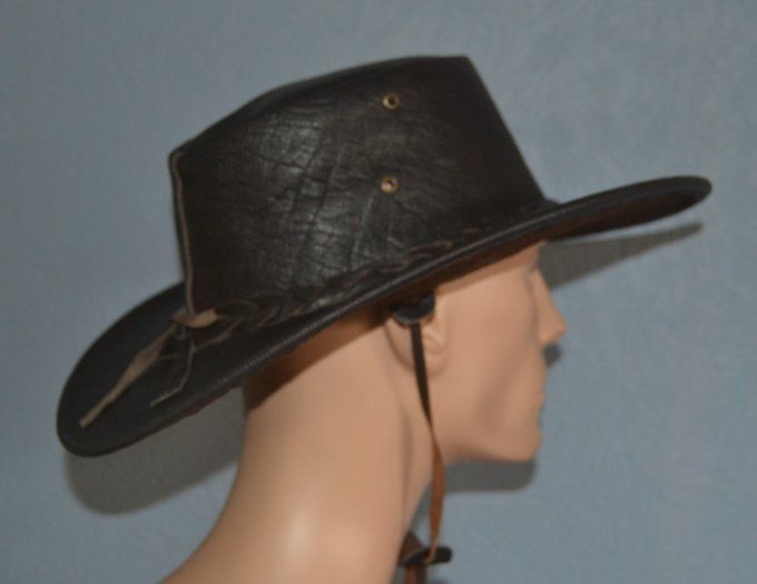 chapeau MAHISA cuir et BRONCO cuir