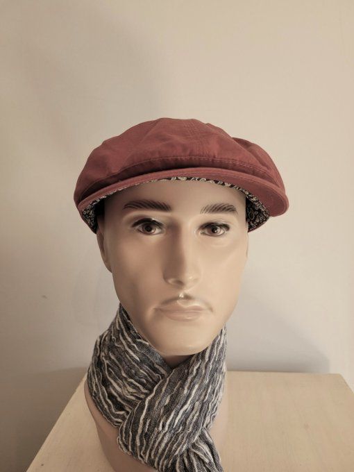 casquette MILANO coton délavé thym et brique