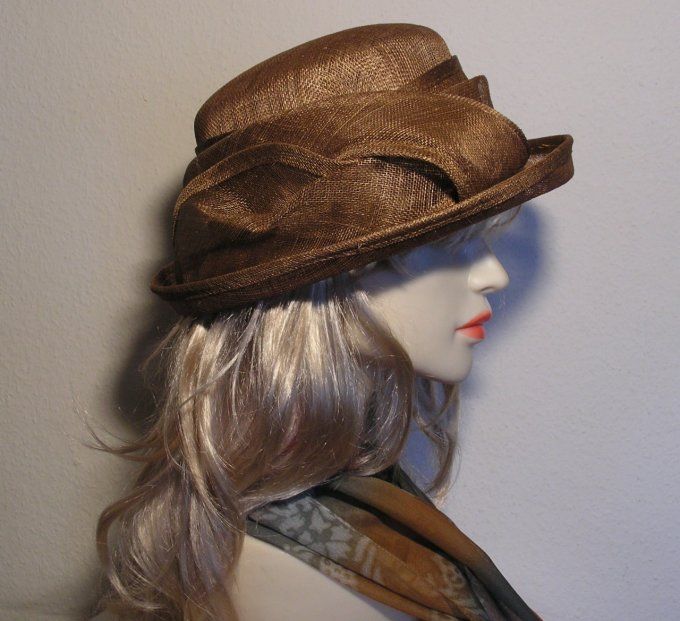 charlotte MYRTE blanc et MYOSOTIS cognac