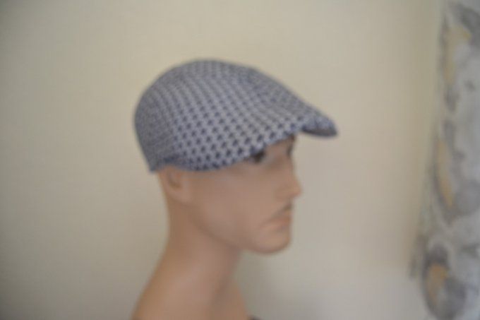 Casquette POSITANO motif bleu et  LINO BRAD PITT beige