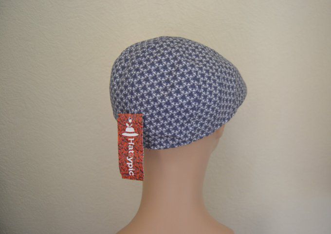 Casquette POSITANO motif bleu et  LINO BRAD PITT beige