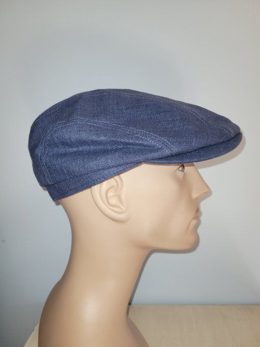 Casquette TREVISE lin naturel et PRATO lin jeans