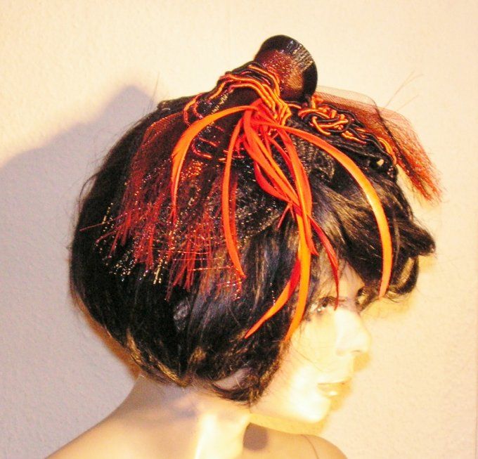 serre tête Melusine mordoré et 13-280 noir/rouge
