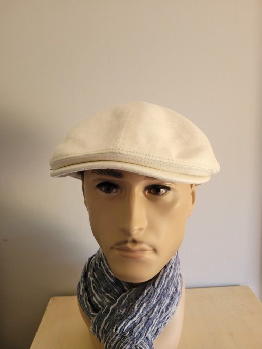 Casquette TREVISE lin naturel et PRATO lin jeans