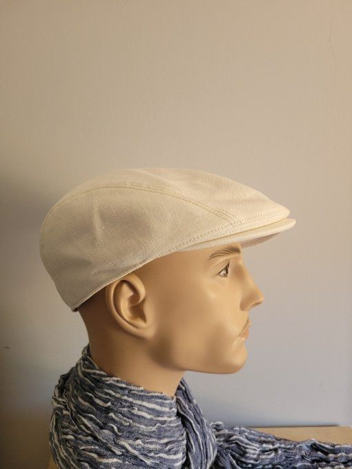 Casquette TREVISE lin naturel et PRATO lin jeans