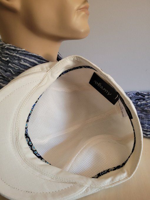 Casquette TREVISE lin naturel et PRATO lin jeans