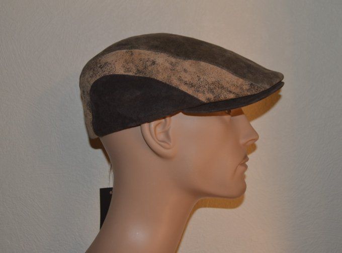 casquette VERONA cuir patchwork