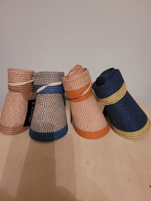 Visière LEVIE et visière VISOR tresse papier