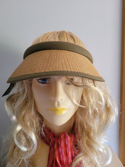 VISOR papier cotelé ficelle serre tete