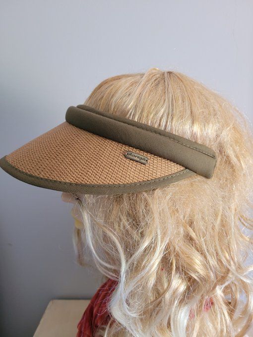 VISOR papier cotelé ficelle serre tete