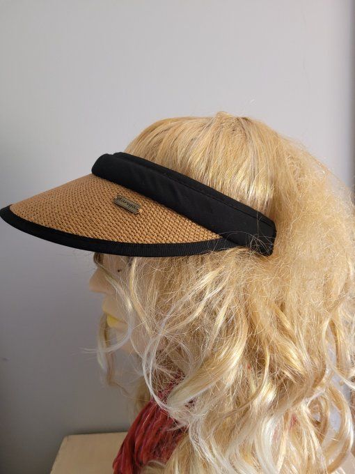 VISOR papier cotelé ficelle serre tete