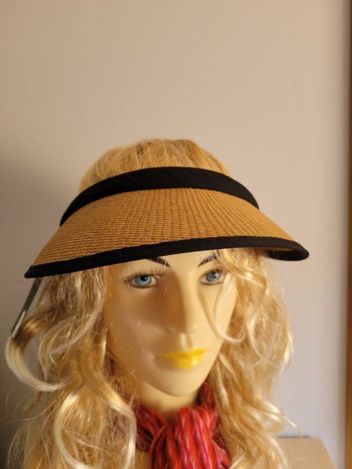 VISOR papier cotelé ficelle serre tete
