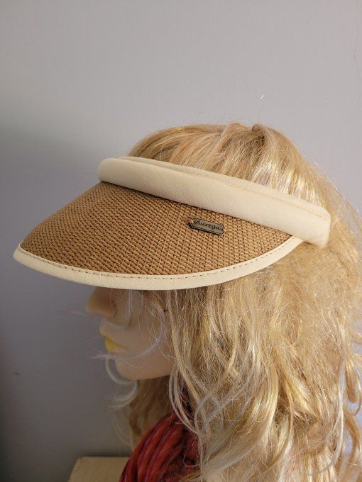 VISOR papier cotelé ficelle serre tete